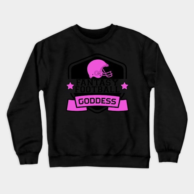 Fantasy Football Goddess Gifts for Football Lover Crewneck Sweatshirt by TheOptimizedCreative